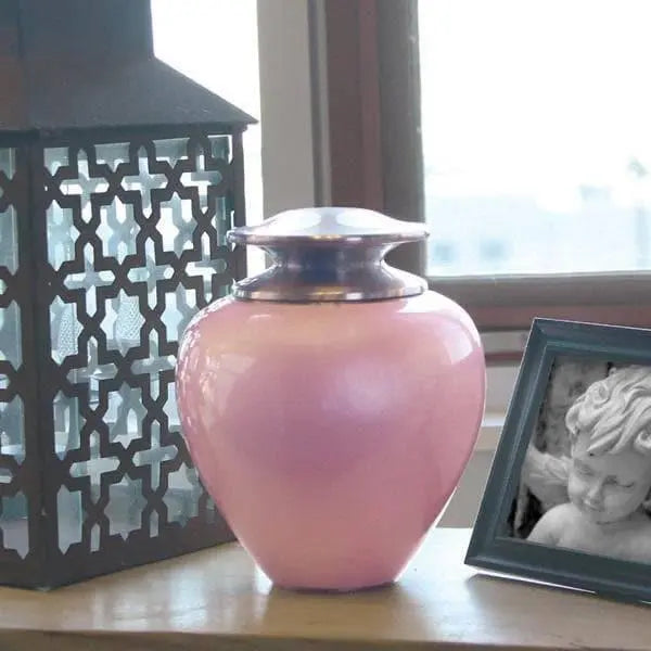 Mabel Pearl Pink Extra Large Pet Urn - funeral.com