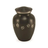 Micah Charcoal Pawprint Large Pet Urn - funeral.com