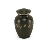 Micah Charcoal Pawprint Medium Pet Urn - funeral.com