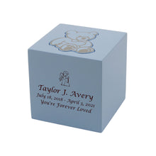 Teddy Bear Design Glossy Baby Small Cremation Urn - Funeral.com, Inc.