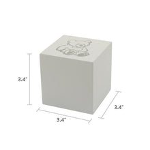 Teddy Bear Design Glossy White Small Cremation Urn - Funeral.com, Inc.