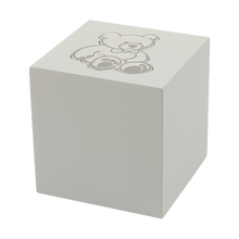 Teddy Bear Design Glossy White Small Cremation Urn - Funeral.com, Inc.