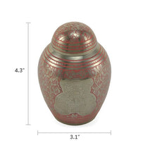 Teddy Bear Emblem Pink Etched Small Cremation Urn - Funeral.com, Inc.