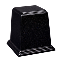 Temple Cultured Granite Cremation Urn for Ashes - Black