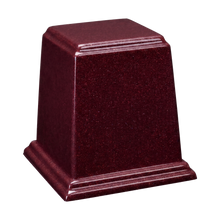 Temple Cultured Granite Cremation Urn for Ashes - Burgundy