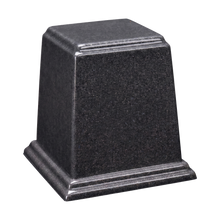 Temple Cultured Granite Cremation Urn for Ashes - Charcoal