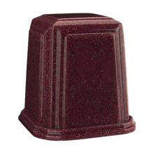 Temple Millennium Cultured Granite Cremation Urn for Ashes - Burgundy