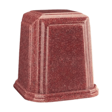 Temple Millennium Cultured Granite Cremation Urn for Ashes - Rasp-Rose