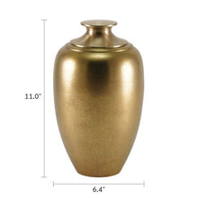 Textured Bronze Brass Adult Cremation Urn with Bronze Lid - Funeral.com, Inc.
