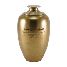 Textured Bronze Brass Adult Cremation Urn with Bronze Lid - Funeral.com, Inc.