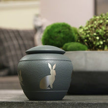 Textured Brown Rabbit Silhouette Medium Pet Cremation Urn - Funeral.com, Inc.