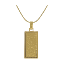 Textured Rectangle Pendant, 14K Gold - Plated Cremation Necklace - Funeral.com, Inc.