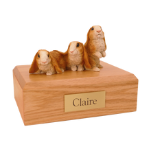 Three Brown Rabbits, Side By Side Figurine Pet Cremation Urn - Funeral.com, Inc.