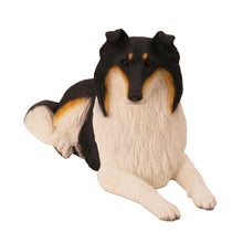 Tri - color Collie, Lying Down Figurine Pet Cremation Urn - Funeral.com, Inc.