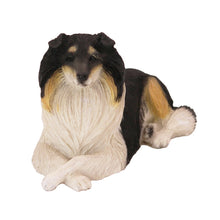 Tri - Color Collie, Resting Pose Figurine Pet Cremation Urn - Funeral.com, Inc.