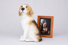 Tri - Color Tan, Black & White Beagle Figurine Extra Large Pet Urn - Funeral.com, Inc.