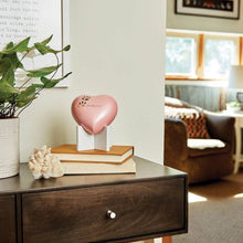 Two Pewter Paw Pink Heart Small Pet Cremation Urn - Funeral.com, Inc.