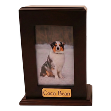 Vertical Framed Photo Pet Cremation Urn with Personalized Plate - Funeral.com, Inc.
