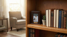 Vertical Framed Photo Pet Cremation Urn with Personalized Plate - Funeral.com, Inc.