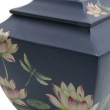 Water Lily Dragonflies Blue Resin Adult Cremation Urn - Funeral.com, Inc.