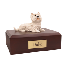 Westie, Lying Down Figurine Pet Cremation Urn - Funeral.com, Inc.