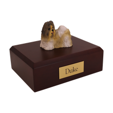 White and Gray Shih Tzu, Standing Figurine Pet Cremation Urn - Funeral.com, Inc.