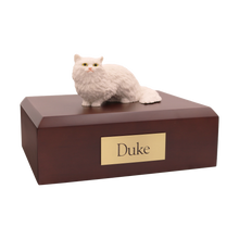 White Angora, Sitting Figurine Pet Cremation Urn - Funeral.com, Inc.