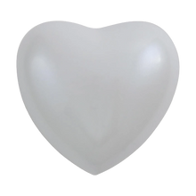 White Brass Heart Keepsake with Pearl Gloss Finish - Funeral.com, Inc.
