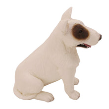White Bull Terrier with Eye Patch, Sitting Figurine Pet Cremation Urn - Funeral.com, Inc.