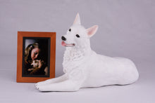 White Coat German Shepherd Figurine Extra Large Pet Urn - Funeral.com, Inc.