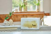 White Gloss MDF Artistic Deer Scene Adult Cremation Urn - Funeral.com, Inc.