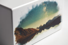 White Gloss MDF Artistic Night Sky Adult Cremation Urn - Funeral.com, Inc.