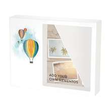 White Gloss MDF Balloon Ride Shadowbox Medium Cremation Urn - Funeral.com, Inc.