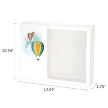 White Gloss MDF Balloon Ride Shadowbox Medium Cremation Urn - Funeral.com, Inc.