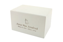White Gloss MDF Box Adult Cremation Urn - Funeral.com, Inc.