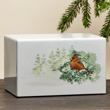 White Gloss MDF Cardinal Adult Cremation Urn - Funeral.com, Inc.