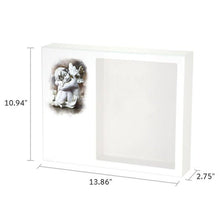 White Gloss MDF Cherub Shadowbox Medium Cremation Urn - Funeral.com, Inc.