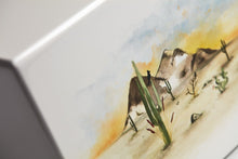 White Gloss MDF Desert Scene Adult Cremation Urn - Funeral.com, Inc.