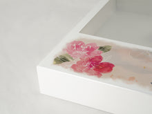 White Gloss MDF Floral Bloom Shadowbox Medium Cremation Urn - Funeral.com, Inc.