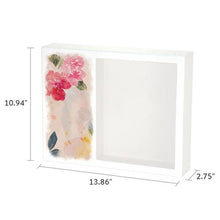 White Gloss MDF Floral Bloom Shadowbox Medium Cremation Urn - Funeral.com, Inc.