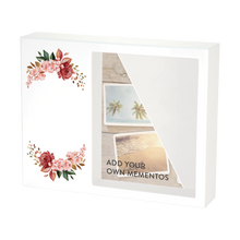 White Gloss MDF Floral Blush Shadowbox Medium Cremation Urn - Funeral.com, Inc.