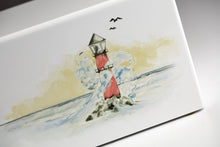White Gloss MDF Lighthouse Scene Adult Cremation Urn - Funeral.com, Inc.