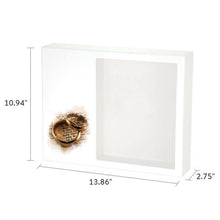White Gloss MDF Love Shadowbox Medium Cremation Urn - Funeral.com, Inc.