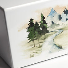 White Gloss MDF Mountain Stream Adult Cremation Urn - Funeral.com, Inc.