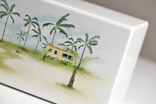 White Gloss MDF Tropical Scene Adult Cremation Urn - Funeral.com, Inc.