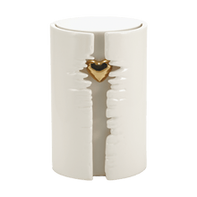White Heart Column Lighted Ceramic Adult Cremation Urn - Funeral.com, Inc.