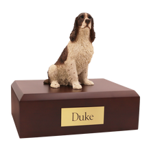 White Liver Springer Spaniel, Sitting Figurine Pet Cremation Urn - Funeral.com, Inc.