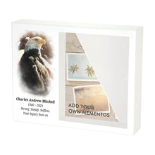 White MDF Eagle Shadowbox Medium Cremation Urn - Funeral.com, Inc.