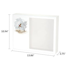 White MDF Pheasants Shadowbox Medium Cremation Urn - Funeral.com, Inc.