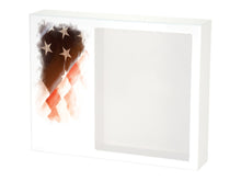 White MDF Stars & Stripes Shadowbox Medium Cremation Urn - Funeral.com, Inc.